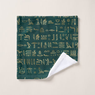 Tipografía de jeroglíficos egipcios dorados Egipto