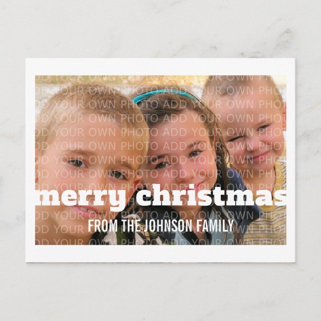 Tipografía de marfil - Feliz postal de Navidad (Anverso)