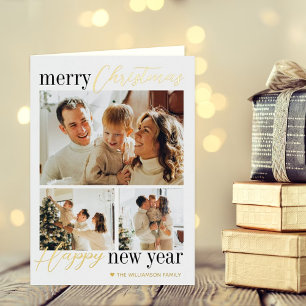 Tipografía de moda Feliz Navidad 3 Foto Real