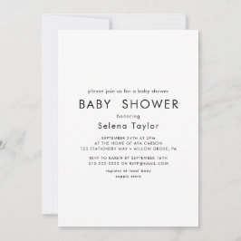 Tipografía de moda | Invitación de Baby Shower