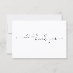 Típografía de moda Tarjeta de agradecimiento de co