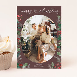 Tipografía de Moda única tarjeta de Navidad