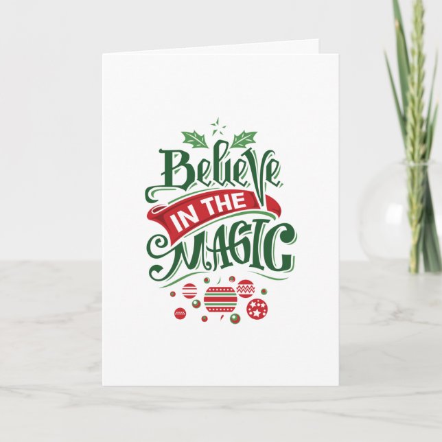 Tipografía de Navidad Cree en la Magia (Anverso)