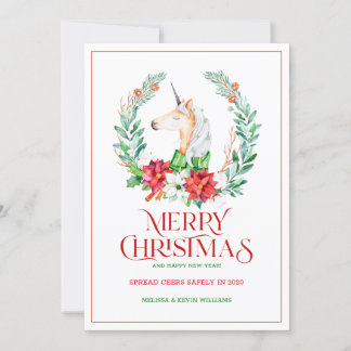 tipografía de Navidad poinsettia y corona de unico