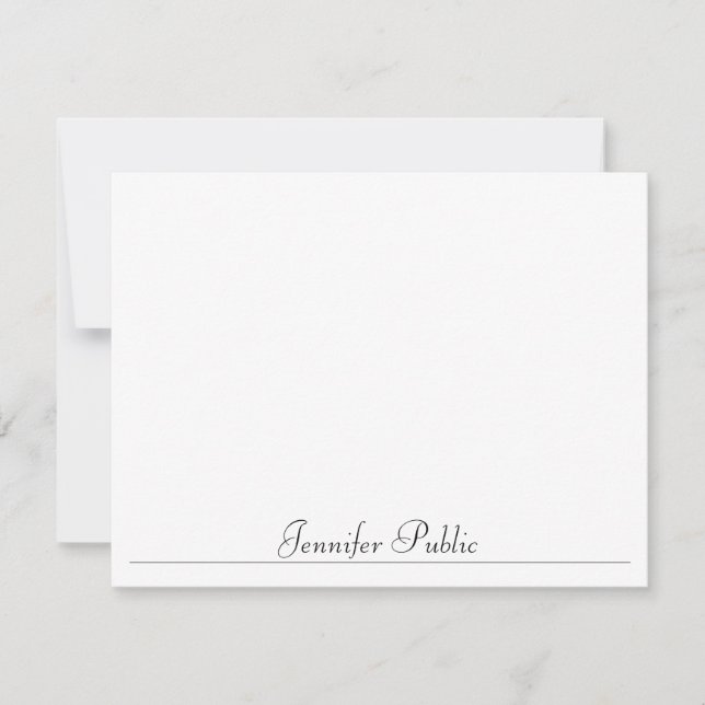 Tipografía de nombre de script de plantilla simple (Anverso)