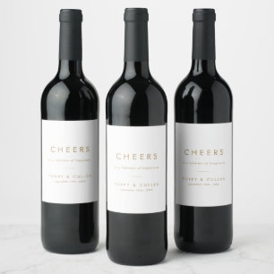 Tipografía de oro de moda Chequea etiquetas de vin