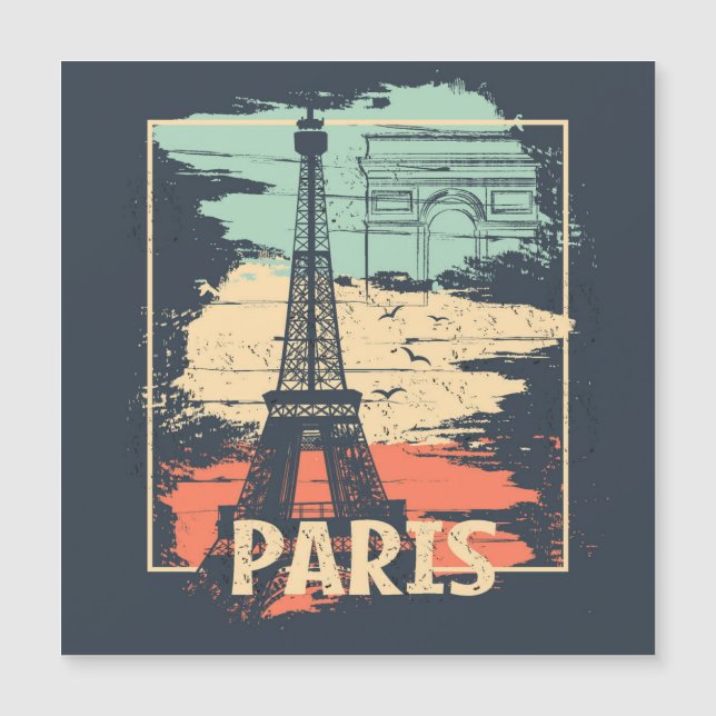 Tipografía de París: poster abstracto de Eiffel. (Anverso)