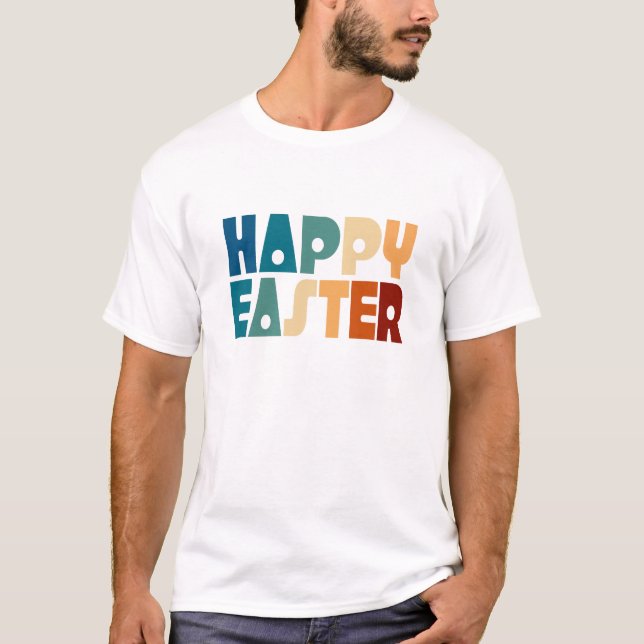 Tipografía de Pascua Feliz Retro | Camiseta (Anverso)