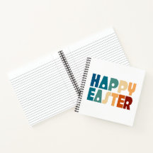 Tipografía de Pascua Feliz Retro | Cuaderno
