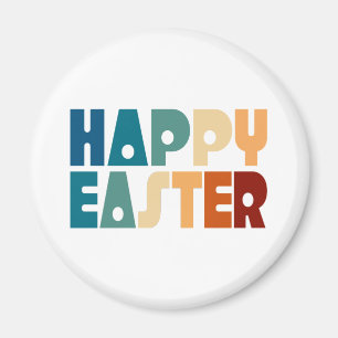 Tipografía de Pascua Feliz Retro Imán