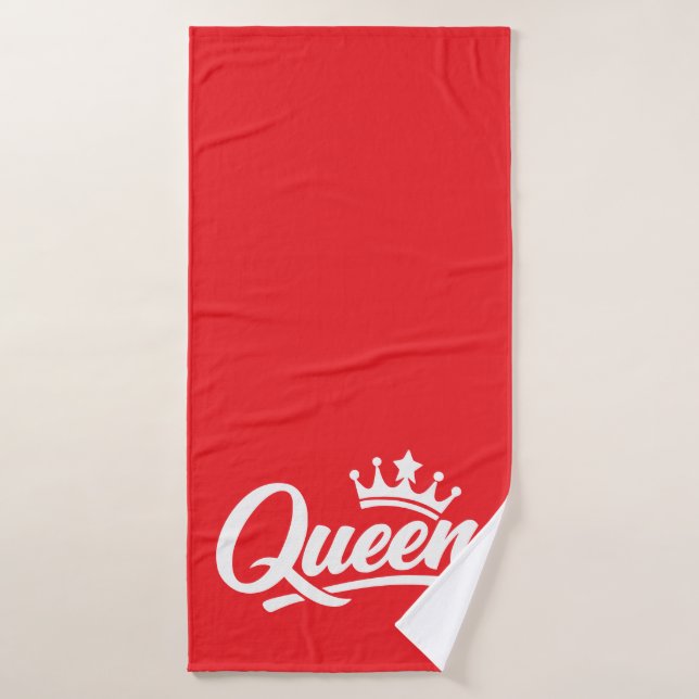 Tipografía de Reina con Corona (Toalla de baño)