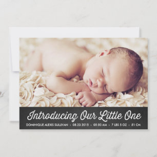 TIPOGRAFÍA DE RETRO   ANUNCIO DE NACIMIENTO DE CHA