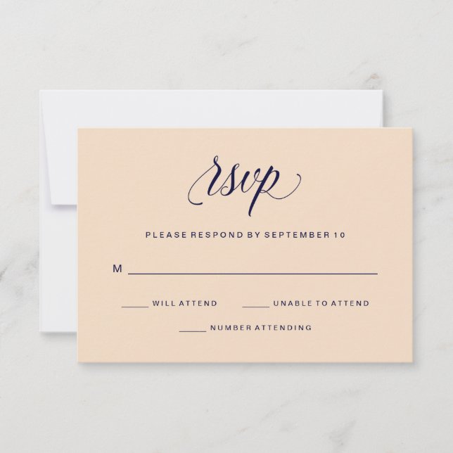Tipografía de Rubor y Marina | RSVP (Anverso)