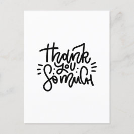 Tipografía de Tarjeta Postal de Agradecimiento