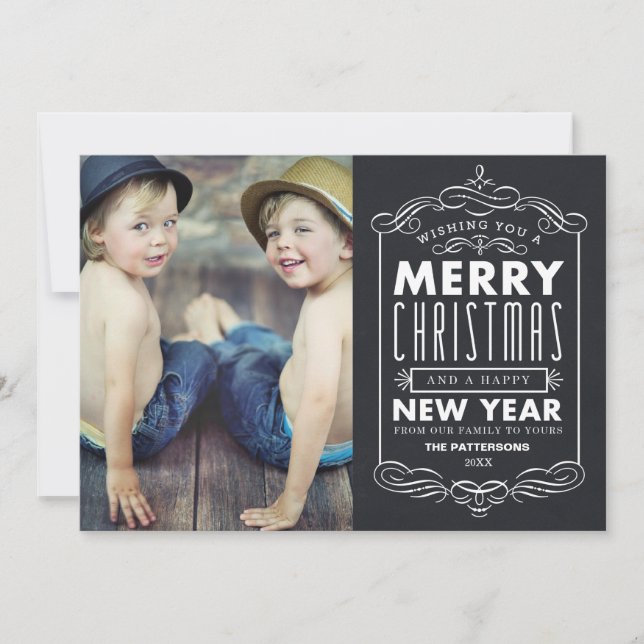 TIPOGRAFÍA DE VINTAJE | TARJETA DE FOTOGRAFÍA DE V (Anverso)