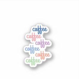 Tipografía del café para pegatina de negocios de c