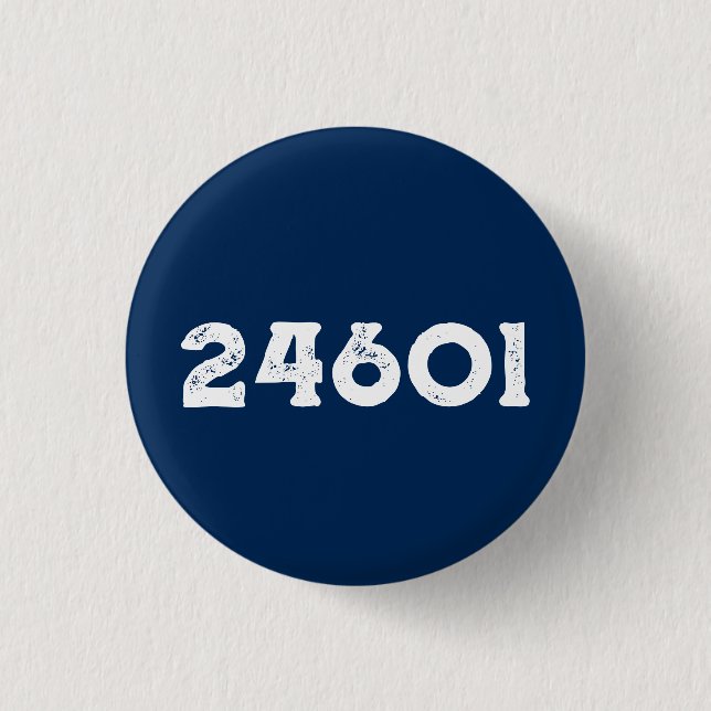 Tipografía del número 24601 Botón (Anverso)