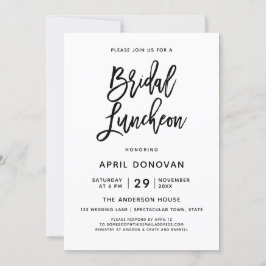 Tipografía del pincel Invitación al almuerzo de la