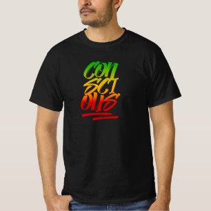 Típografía del reggae de la camiseta de los colore