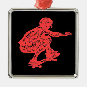 Tipografía del skateboard - Ornamento de Navidad