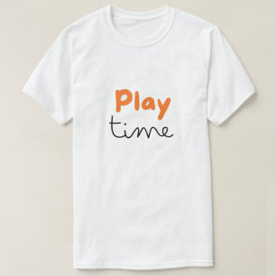 Tipografía del tiempo de juego Naranja y camiseta