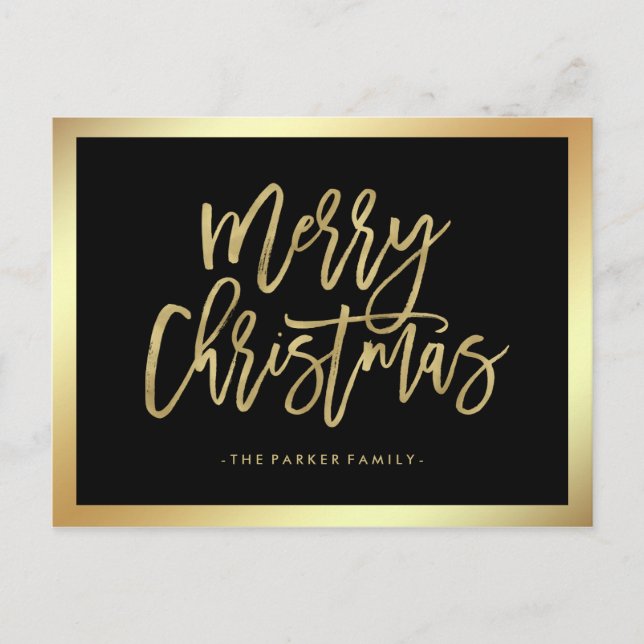 Tipografía elegante de Faux Gold | Feliz Navidad (Anverso)