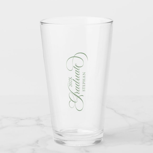Tipografía elegante de guión verde salado (Anverso)