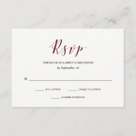 Tipografía elegante | Marsala Wedding RSVP