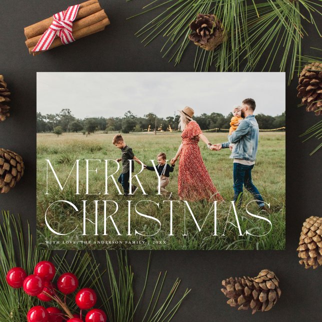 Tipografía elegante moda Feliz Navidad Una foto (Subido por el creador)
