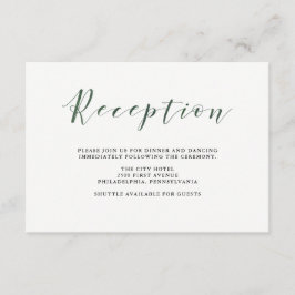 Tipografía elegante | Recepción de boda verde prof