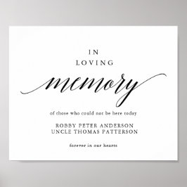 Tipografía en memoria de boda señal conmemorativa