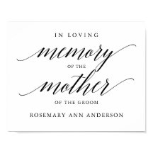 Tipografía en memoria de  señal de boda conmemorat