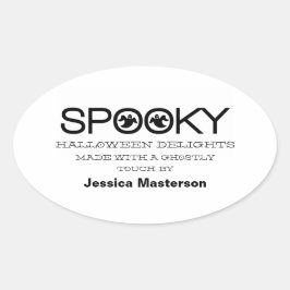 Típografía espeluznante Halloween Baking Pegatinas