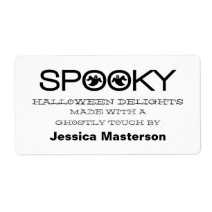 Típografía espeluznante Halloween Etiquetas para h