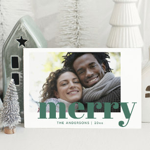 Tipografía festiva Fotografía de la Navidad Verde