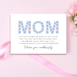 Tipografía floral de MOM Elegante tarjeta del día