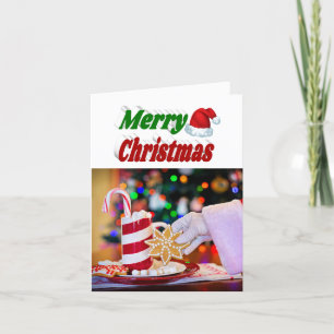 Tipografía fotográfica de Feliz Navidad Santa hat