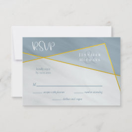 tipografía geométrica azul polvorienta boda rsvp