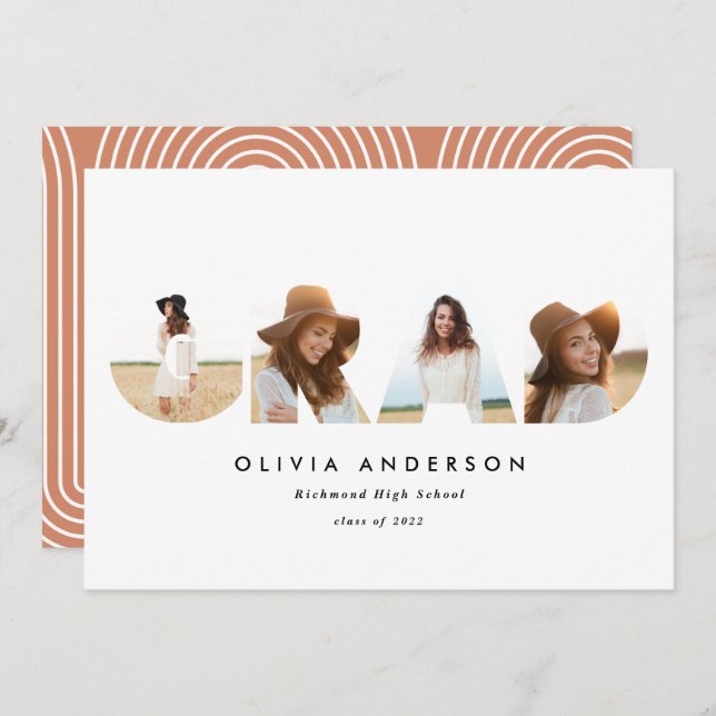 Tipografía geométrica moderna multicapa graduada (Anverso / Reverso)