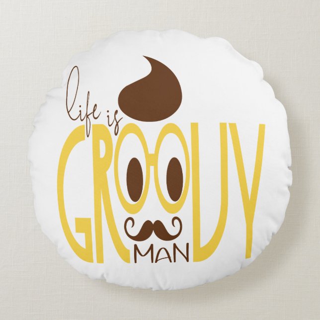 Tipografía Impresión Almohadas redondas Hipster An (Anverso)