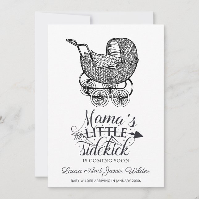 Tipografía Invitación de embarazo (Anverso)