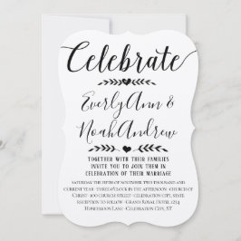 Tipografía Invitaciones a la boda de papel Kraft
