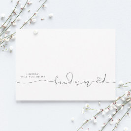 Tipografía minimalista Editable Colores Bridesmaid