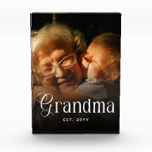 Tipografía Moderna Abuela Regalo de Foto Personali