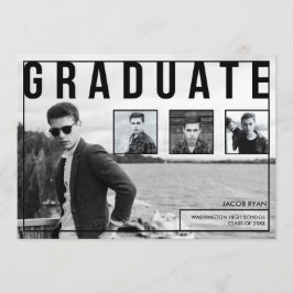 Tipografía moderna, anuncios de graduación