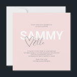 Tipografía moderna Bat Mitzvah<br><div class="desc">Esta moderna invitación a la fiesta de los murciélagos mitzvah muestra tu nombre en negrita con tu segundo nombre y un corazón en la moderna tipografía escrita a mano sobre un fondo rosa pálido. La tarjeta de invitación se revierte a un fondo acuático rosado de cortesía con una letra a...</div>