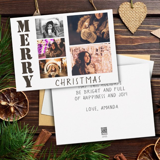 Tipografía moderna de Feliz Navidad 5 Foto Collage (Subido por el creador)