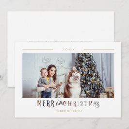 Tipografía moderna de Feliz Navidad con foto perso
