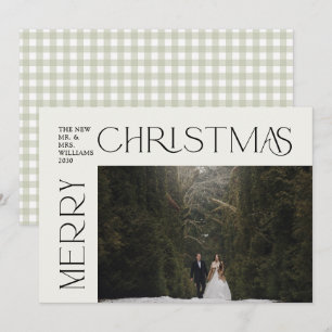 Tipografía moderna de Feliz Navidad Foto a cuadros