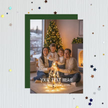 Tipografía Moderna de Moda Familia Foto de Navidad